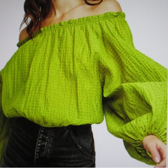 Free People Tops - NEW Free People Alicia Free &  Flowey Top Lace Fern sz Medium FP-1001